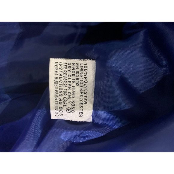 Le Suit Two Piece embraided lined skirt Blue Dress Suit Sz 12 - Picture 9 of 15